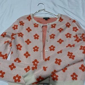 Pink floral cardigan